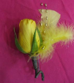 Fine Feathered Boutonniere